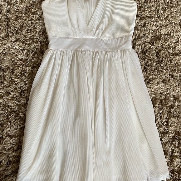 Ivory cream cocktail dress with shimmery skirt - Picture 2 of 2